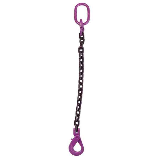 Us Cargo Control 1/2" x 4' - Single Leg Chain Sling w/ Self-Locking Hook - Grade 100 12G100SOSL-4